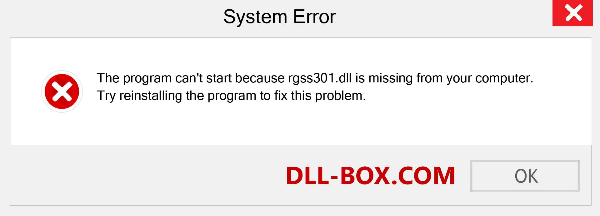  rgss301.dll file is missing?. Download for Windows 7, 8, 10 - Fix  rgss301 dll Missing Error on Windows, photos, images